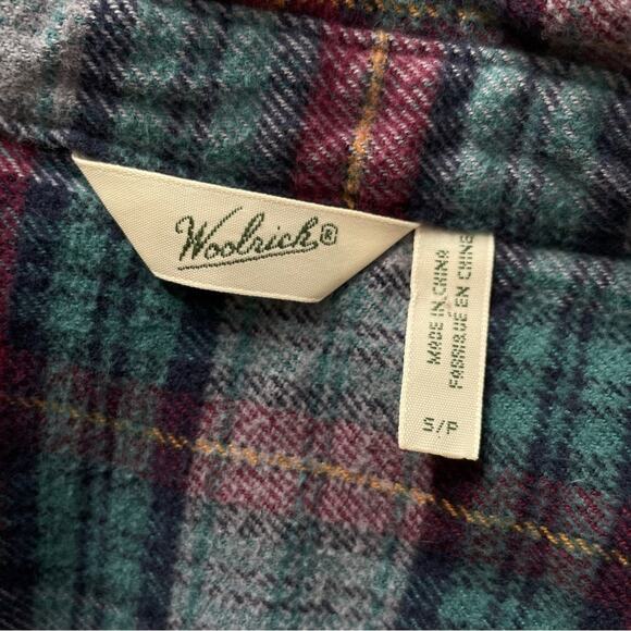 WOOLRICH Plaid Flannel Shirt Womens Size Small Gorpcore Winter Warm Cozy Cotton - Picture 6 of 7